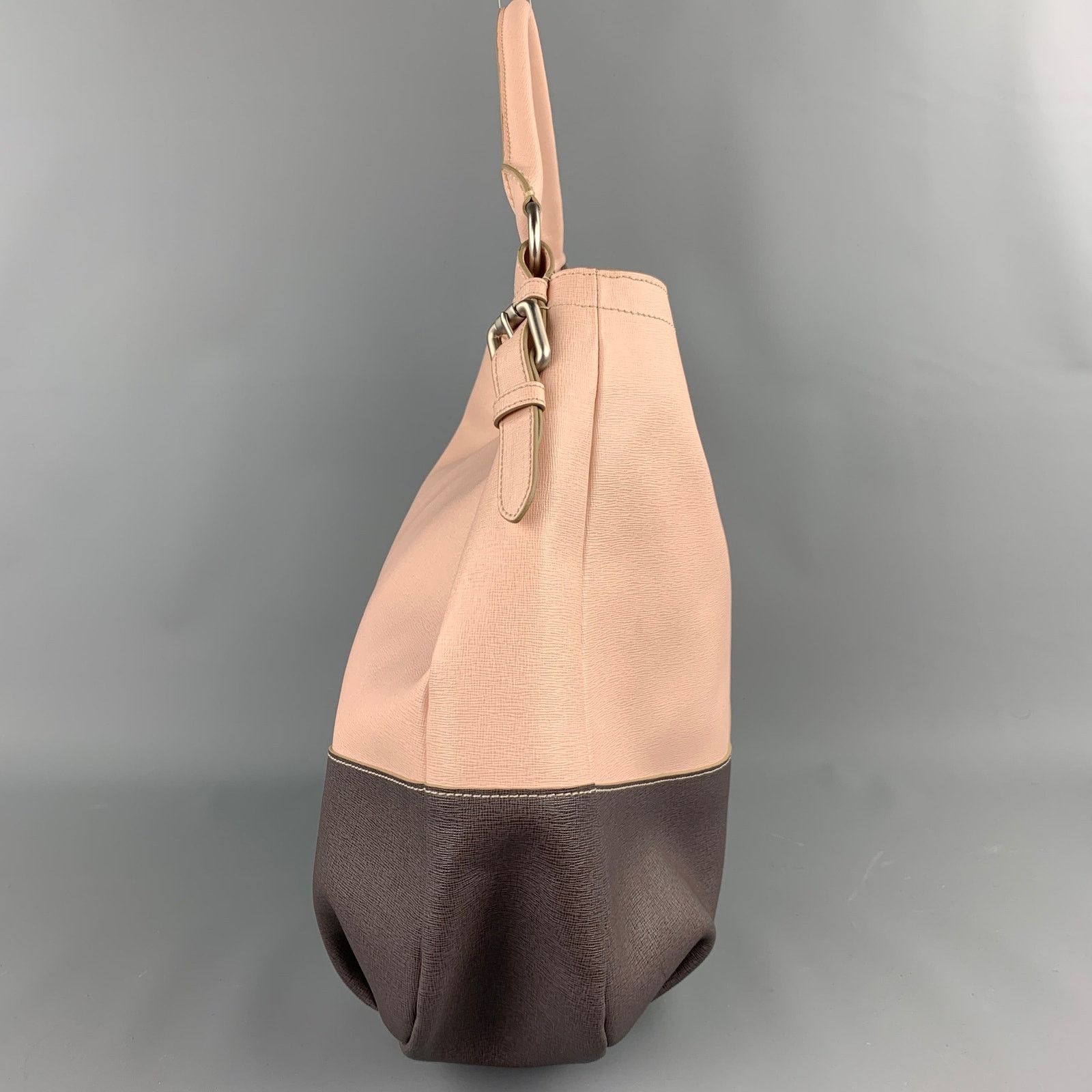 Other BEVINI Pink & Purple Color Block Leather Tote Handbag Size ONE SIZE - 3 Thumbnail