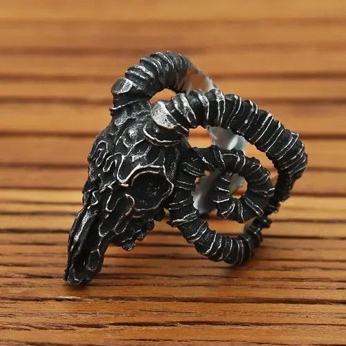 Jewelry Goat Skull Ring Size ONE SIZE - 3 Thumbnail
