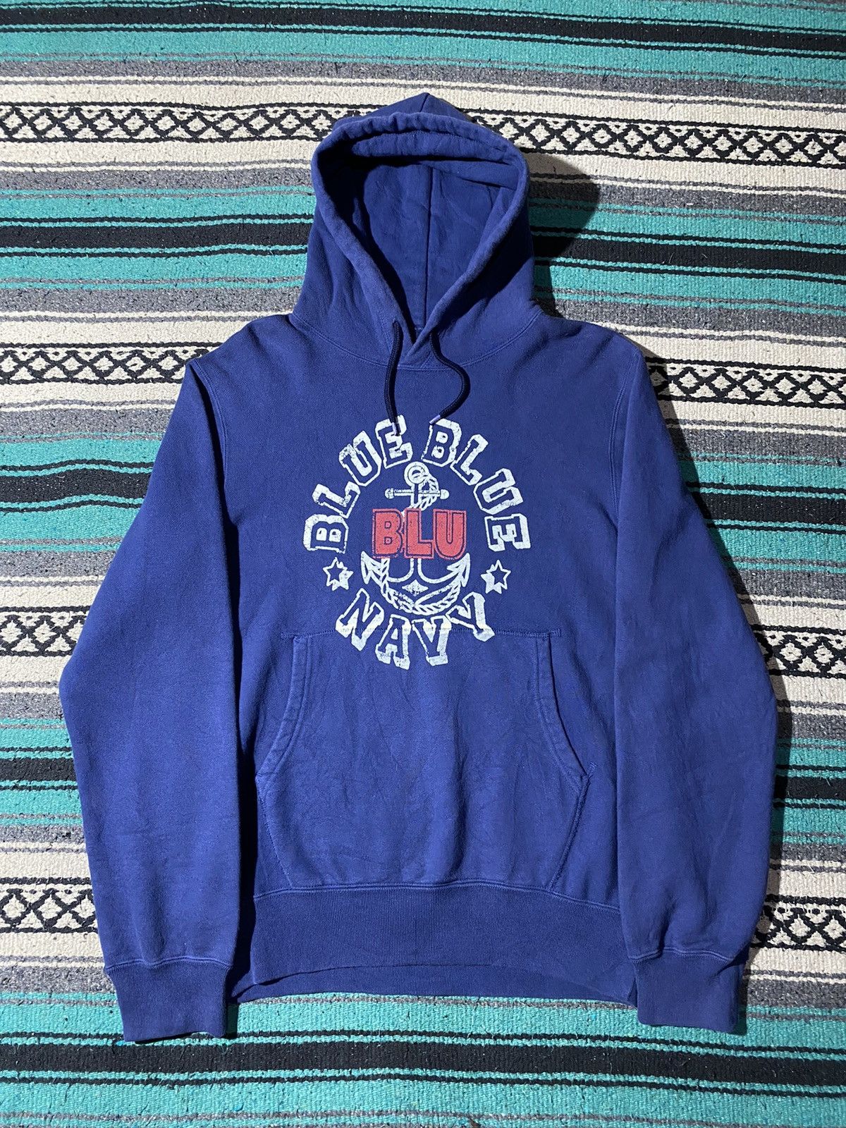 Blue Blue Japan × Vintage Vintage Blue Blue Indigo Dyed Hoodie Size US M / EU 48-50 / 2 - 1 Thumbnail