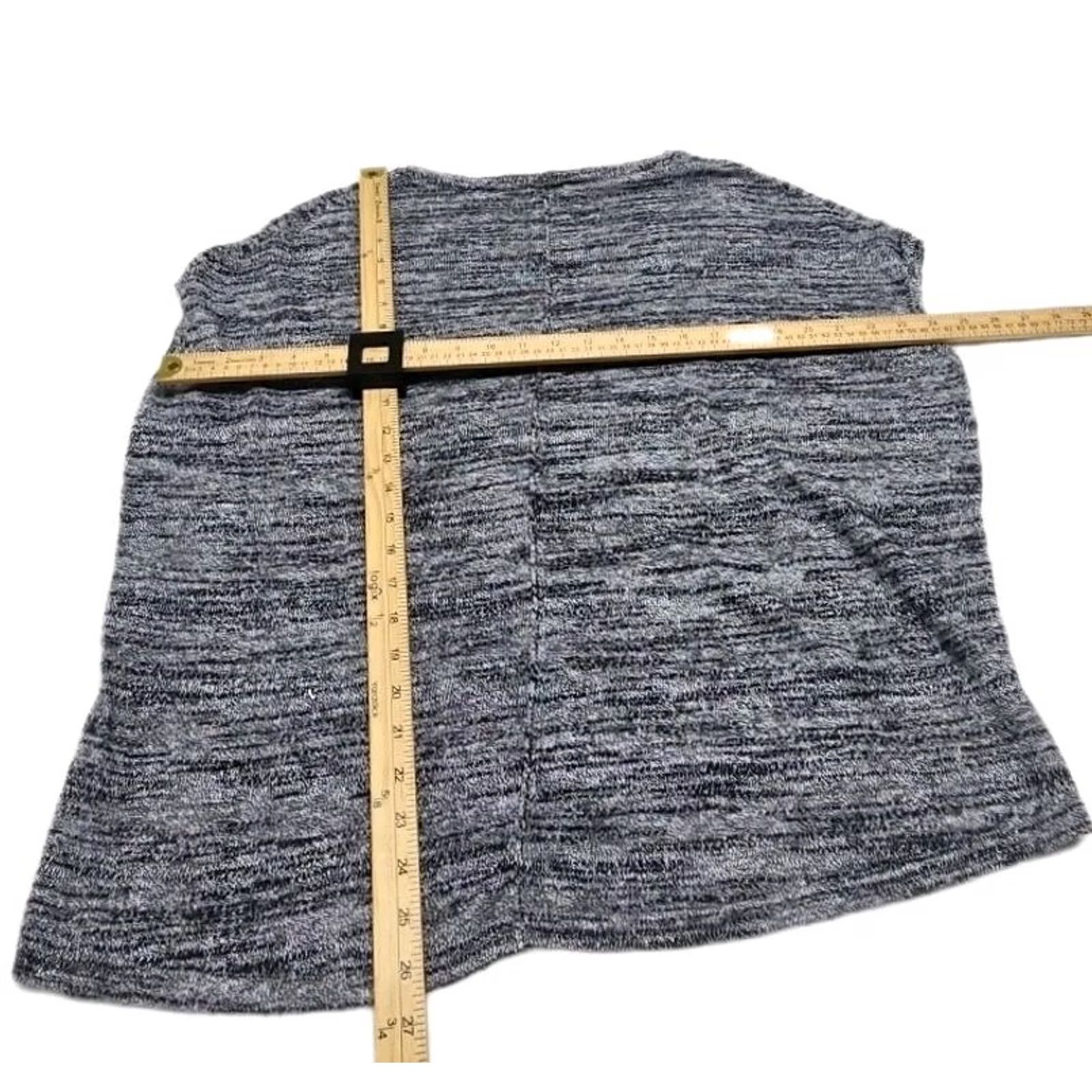 J. Jill J. Jill Blouse Shirt Linen Cotton Top L Gray Marled Boat Neck Cap Sleeve Relaxed Women Regular Beige? Size L / US 10 / IT 46 - 6 Thumbnail