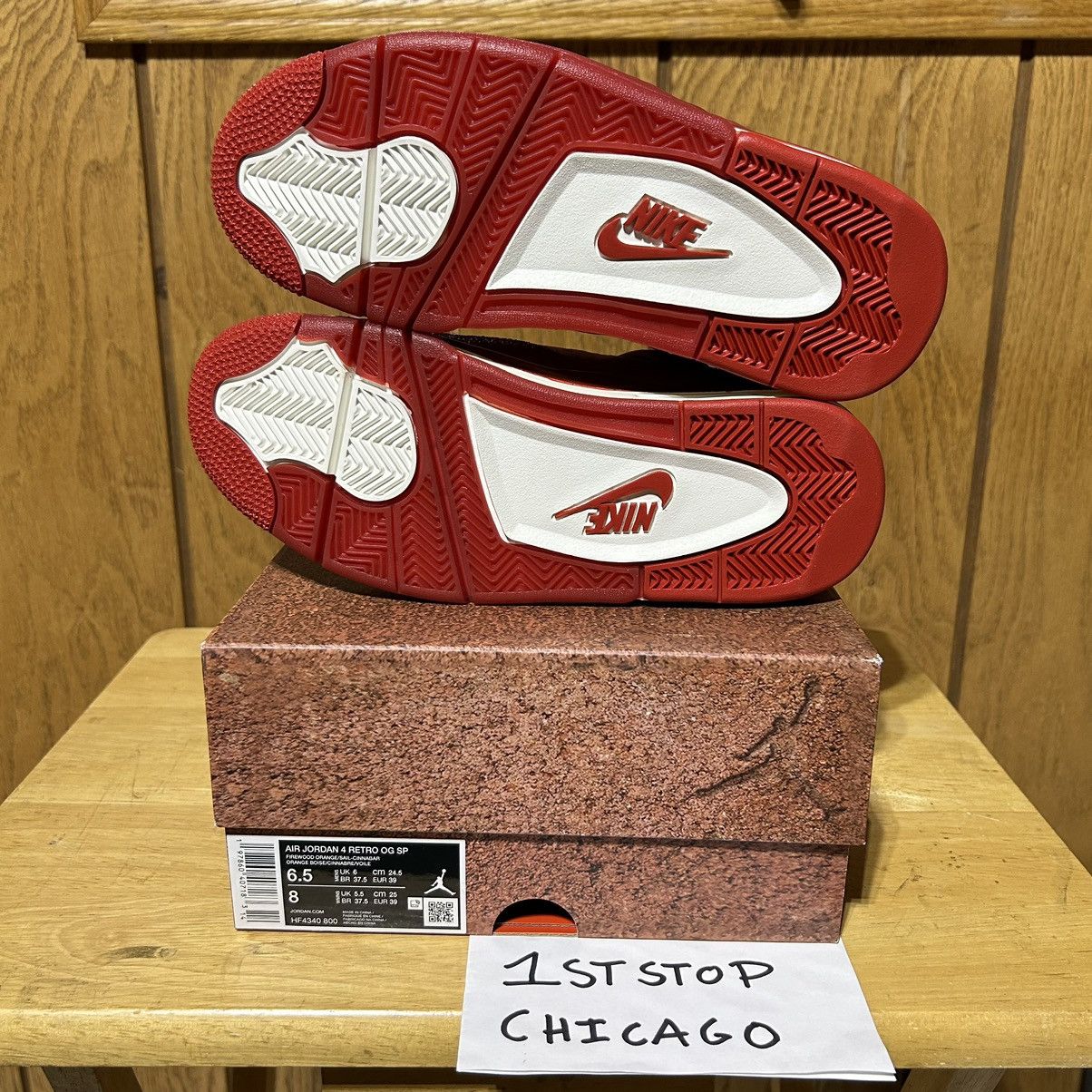 Designer × Jordan Brand Air Jordan 4 Retro OG SP Nigel Brick Size 6.5 HF4340-800 Size US 6.5 / EU 39-40 - 7 Thumbnail