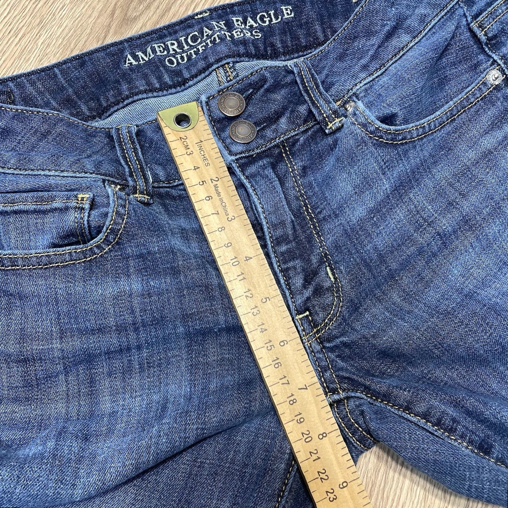 American Eagle Outfitters AMERICAN EAGLE Artist Crop Jeans Size 6 Women Stretch Blue Size ONE SIZE - 5 Thumbnail