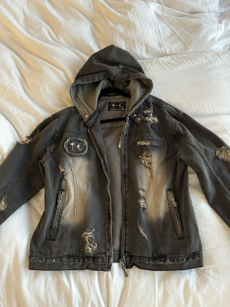 Thug Club Thug club Denim tribal jacket | Grailed Thug Club Thug club Denim tribal jacket | Grailed