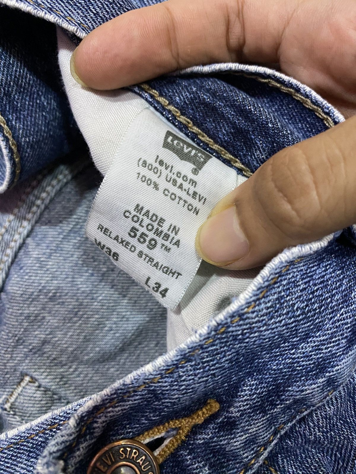 Levi's × Levi's Vintage Clothing × Vintage Vintage Levi's Single R 559 Distressed Painted Jeans Size US 36 / EU 52 - 14 Thumbnail