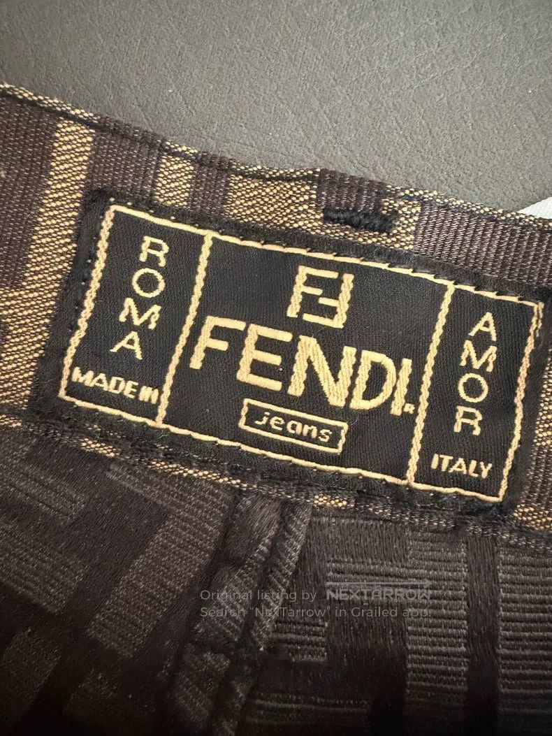 Fendi Fendi Brown full-print utility long pants Size 40" / US 18 - 2 Thumbnail