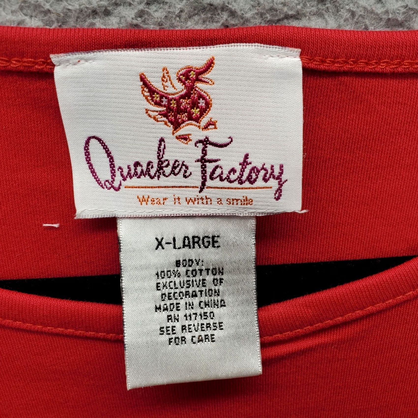 Quacker Factory Quacker Factory T-Shirt Womens XL Red Embroidered Christmas Snowman Pullover Size XL / US 12-14 / IT 48-50 - 5 Thumbnail