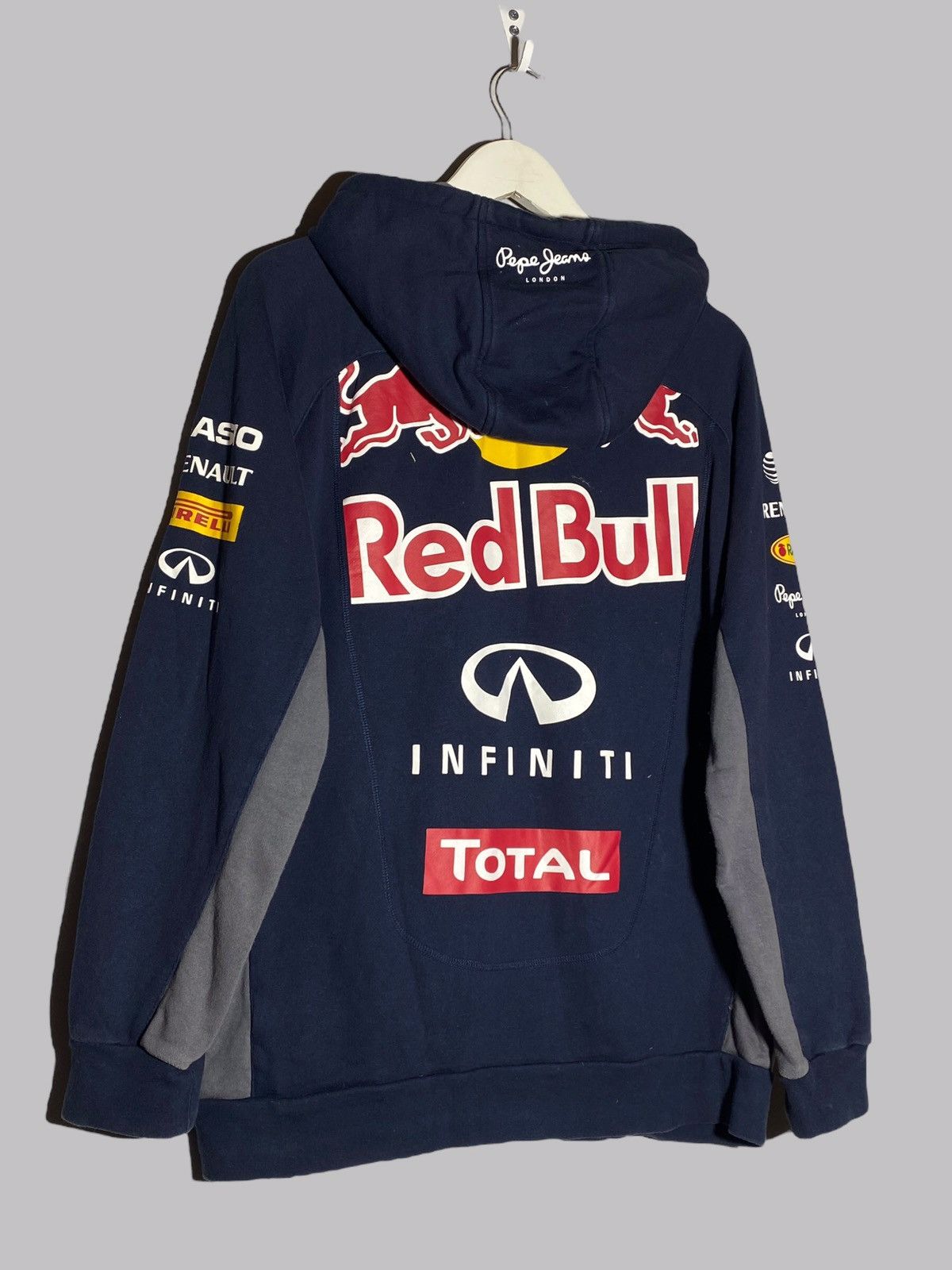 🔥 RED BULL F1 RACING HOODIE PEPE JEANS SPONSOR VINTAGE
