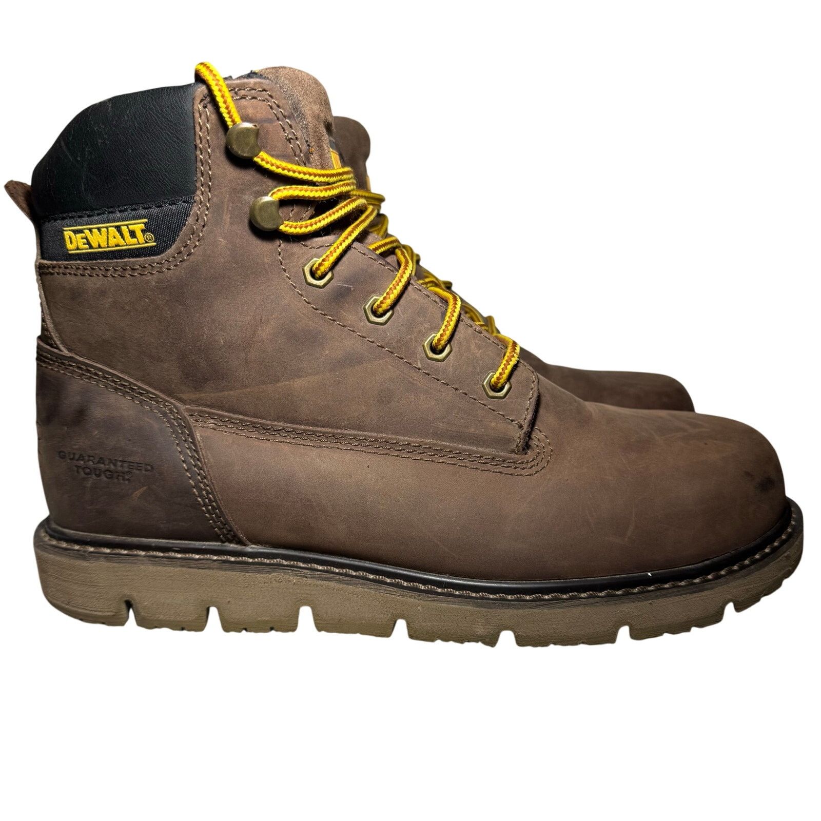 Men's Flex 6'' Work Boots Steel Toe Brown Palm Crazy Size 11