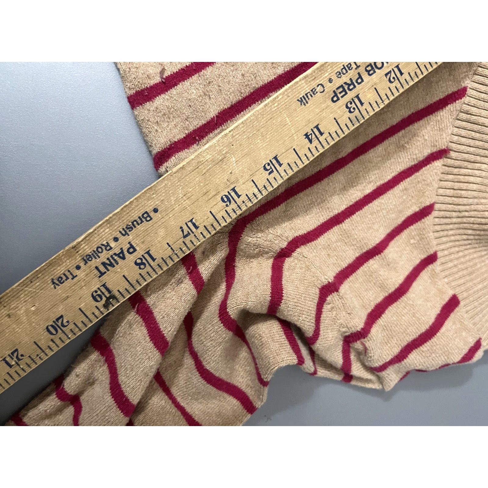 Gap VINTAGE Gap Pullover Sweater Shirt Women S Brown Striped Cotton Blend V-Neck 90s Measurements Included Size S / US 4 / IT 40 - 5 Thumbnail