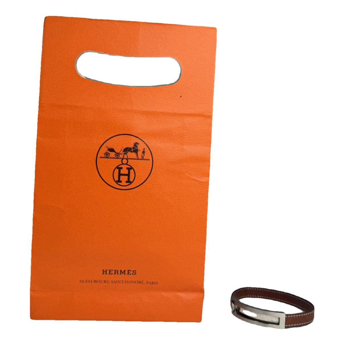 Other Hermès Bracelet Charnière Brown Leather Bracelet Size ONE SIZE - 1 Thumbnail