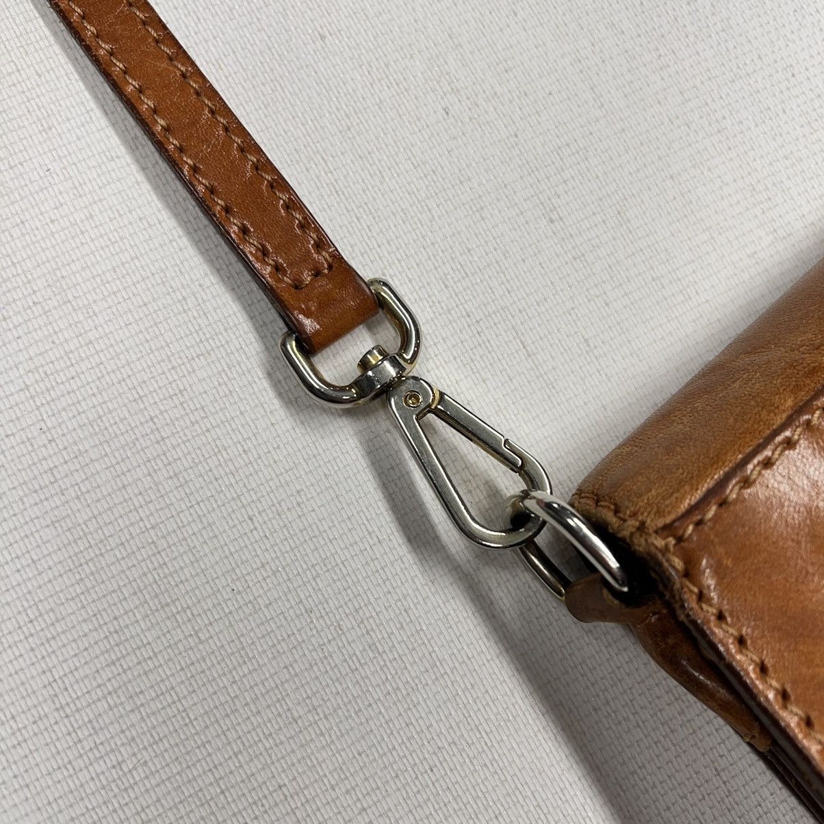 Vera Pelle × Vintage VTG Vera Pelle Leather Bag Brown Crossbody Purse Strap Size ONE SIZE - 15 Thumbnail