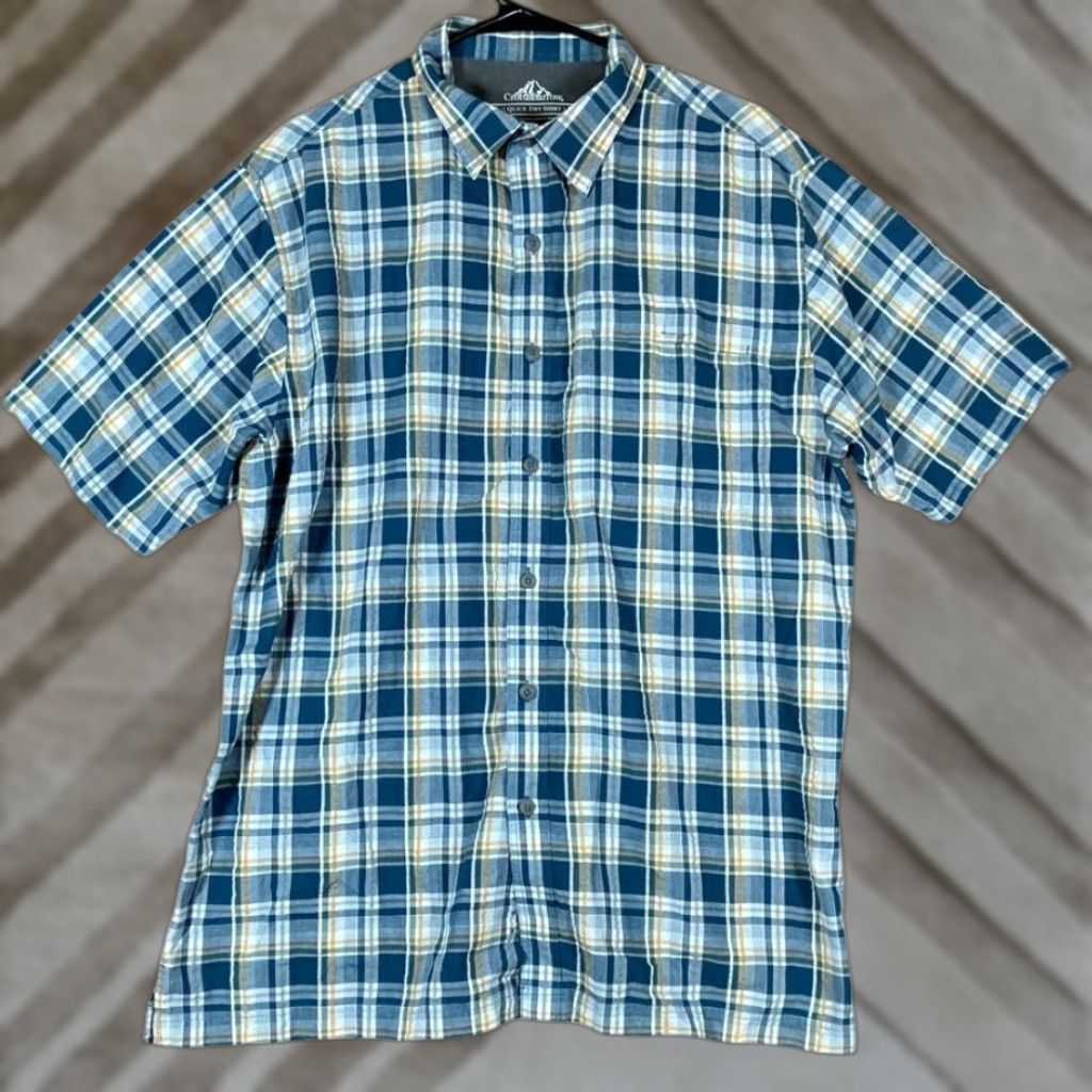 Croft & Barrow Croft & Barrow Mens Shirt Blue Plaid Quick Dry Button Up Gorpcore Large Size US L / EU 52-54 / 3 - 1 Thumbnail