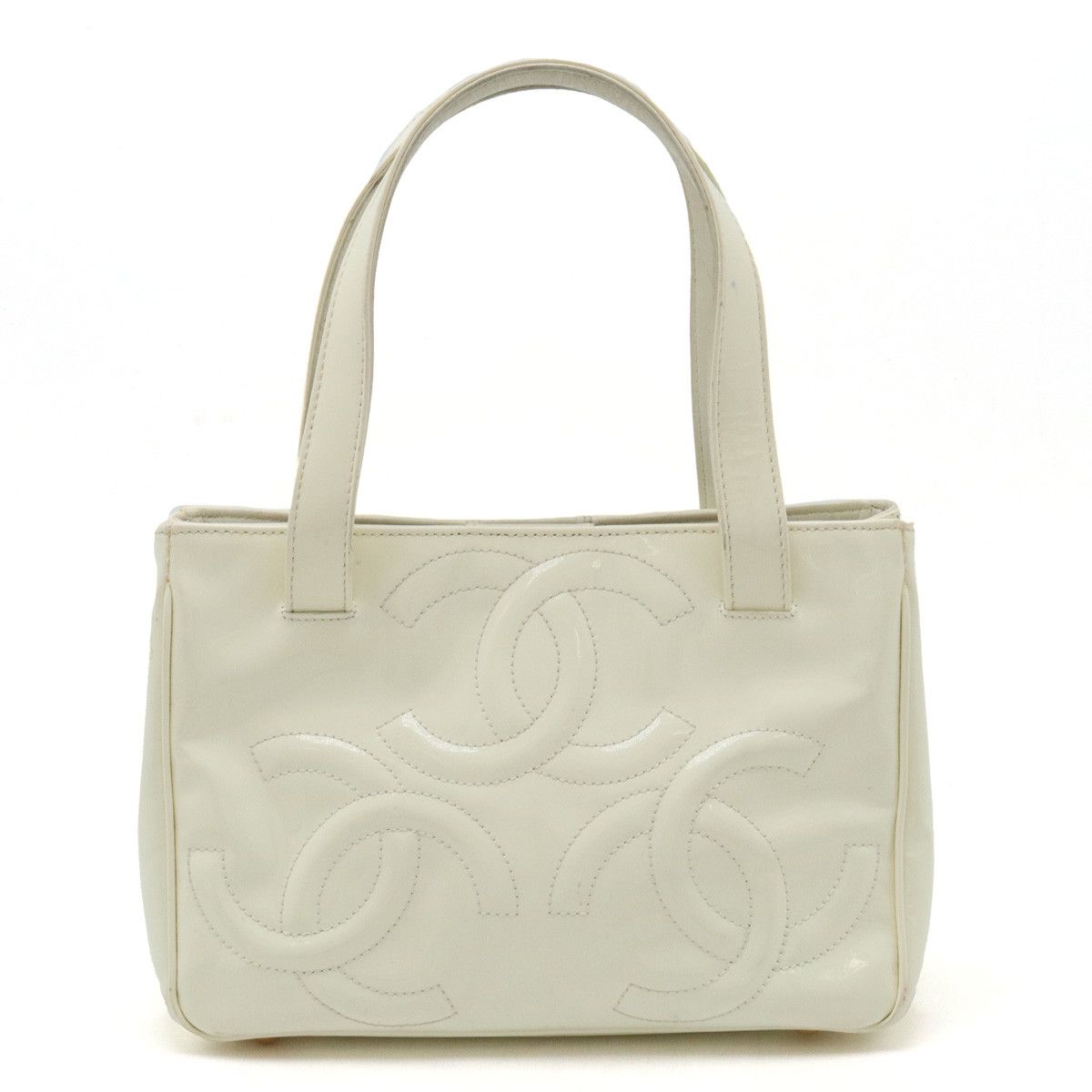 Chanel Chanel Chanel Triple Coco Mark Handbag Ivory Leather Handbag DUTY FREE for USA Size ONE SIZE - 1 Thumbnail