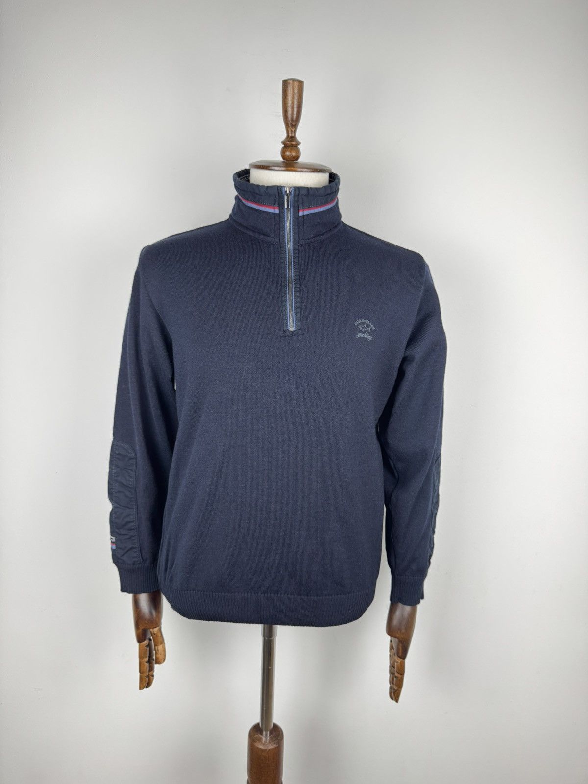Paul & Shark × Vintage Men’s Vintage Paul Shark Half Zip Wool Sweater Pullover Size US M / EU 48-50 / 2 - 2 Thumbnail