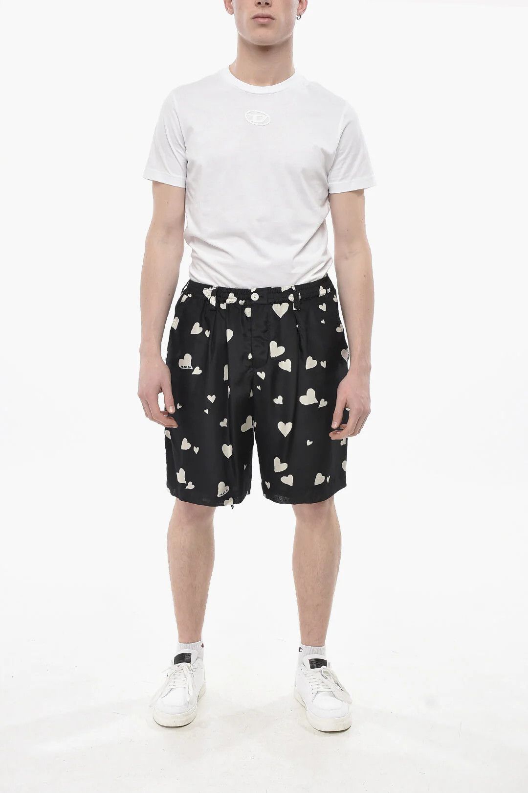 Marni og1mm0326 Single-Pleat Silk Short in Black Size US 32 / EU 48 - 4 Thumbnail