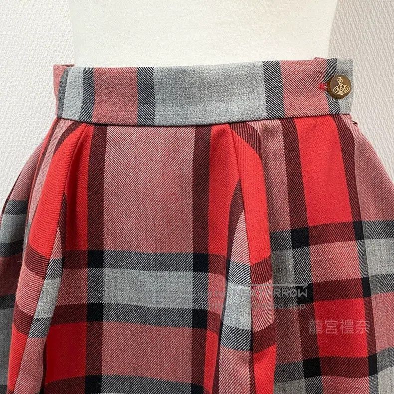 Vivienne Westwood Vivienne Westwood British Red Plaid Woolen Half Skirt Jenn Size 27" / US 4 / IT 40 - 5 Thumbnail