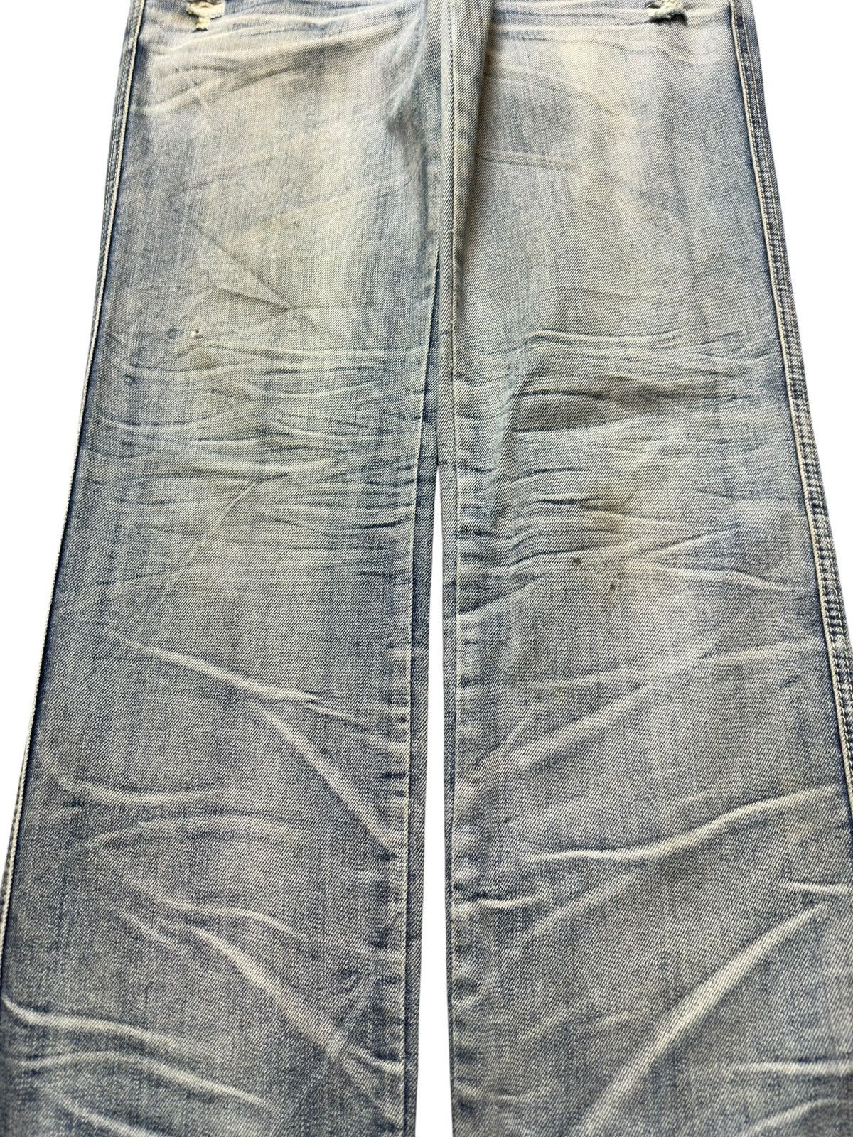 Tornado Mart Vintage Sp Rays Faded Clawmark Distressed Denim Size US 32 / EU 48 - 3 Thumbnail
