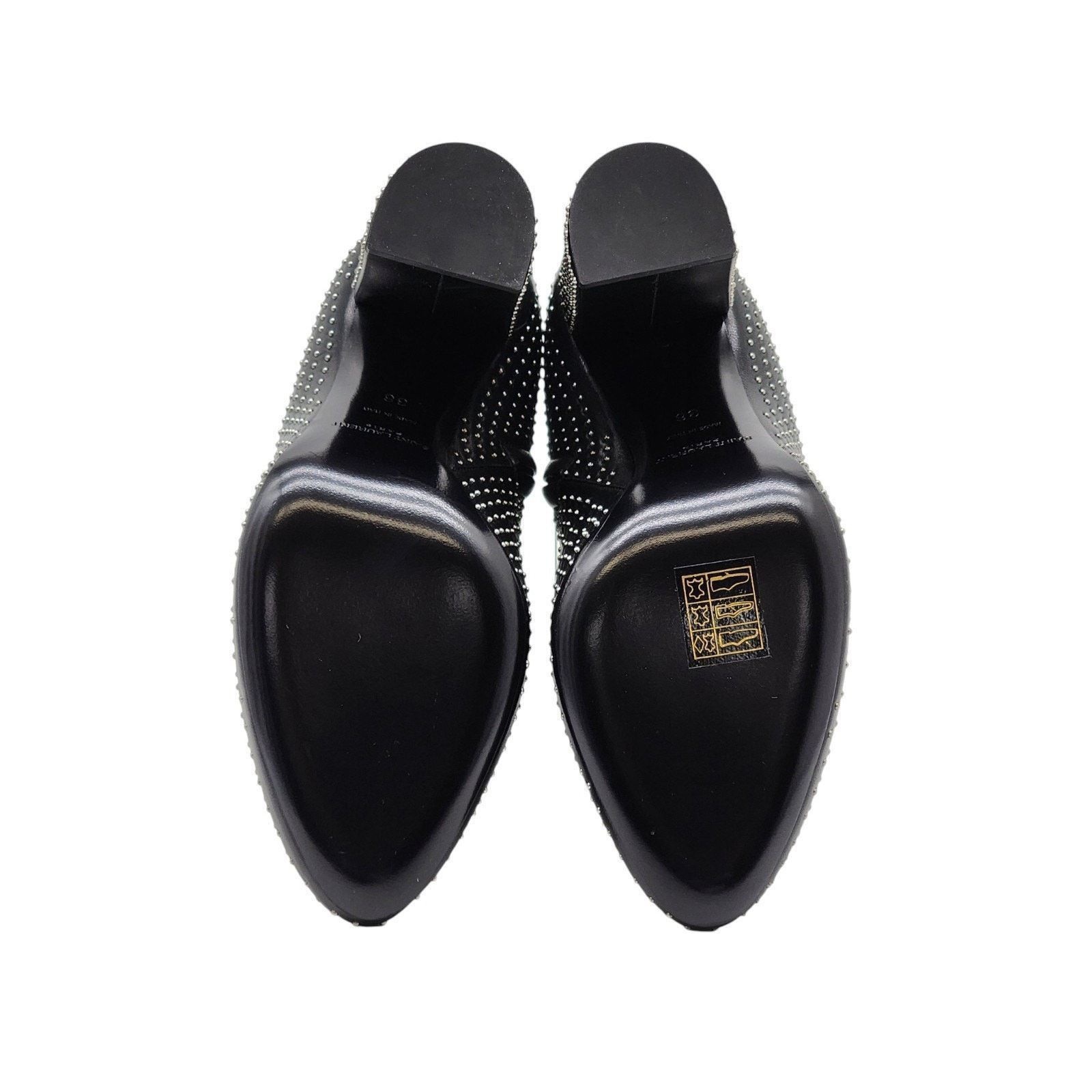 Saint Laurent Paris Women's Leather Studded Boots 592593 EU 36 US 5.5 New $2250 Size US 6 / IT 36 - 7 Thumbnail