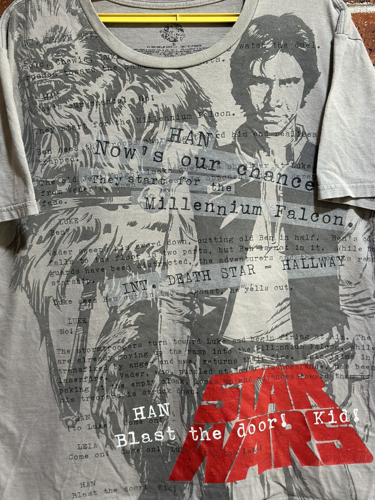 Star Wars × Vintage Vintage Star Wars Han Blast The Door Kid Over Print Tee Size US XL / EU 56 / 4 - 2 Thumbnail