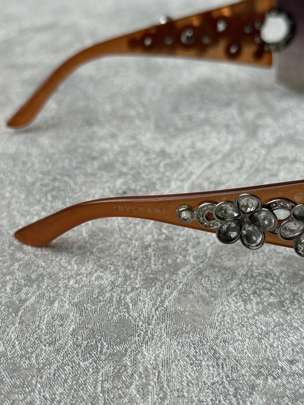 Bvlgari Bvlgari 652-B Crystal Flower Swarowski Rare Sunglasses Size ONE SIZE - 11 Thumbnail