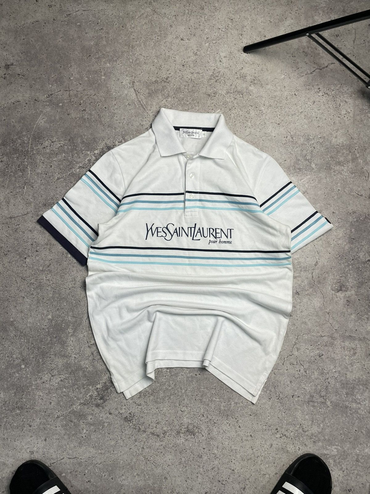 Yves Saint Laurent Vintage Yves Saint Lauren Polo Big Logo Size US S / EU 44-46 / 1 - 1 Thumbnail