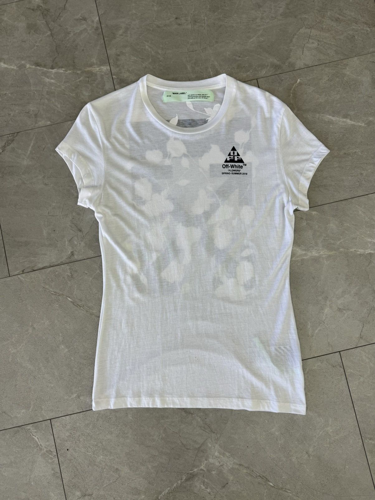 Off-White Off-White Ladies SS19 “Flowers” Shirt Size M / US 6-8 / IT 42-44 - 1 Thumbnail
