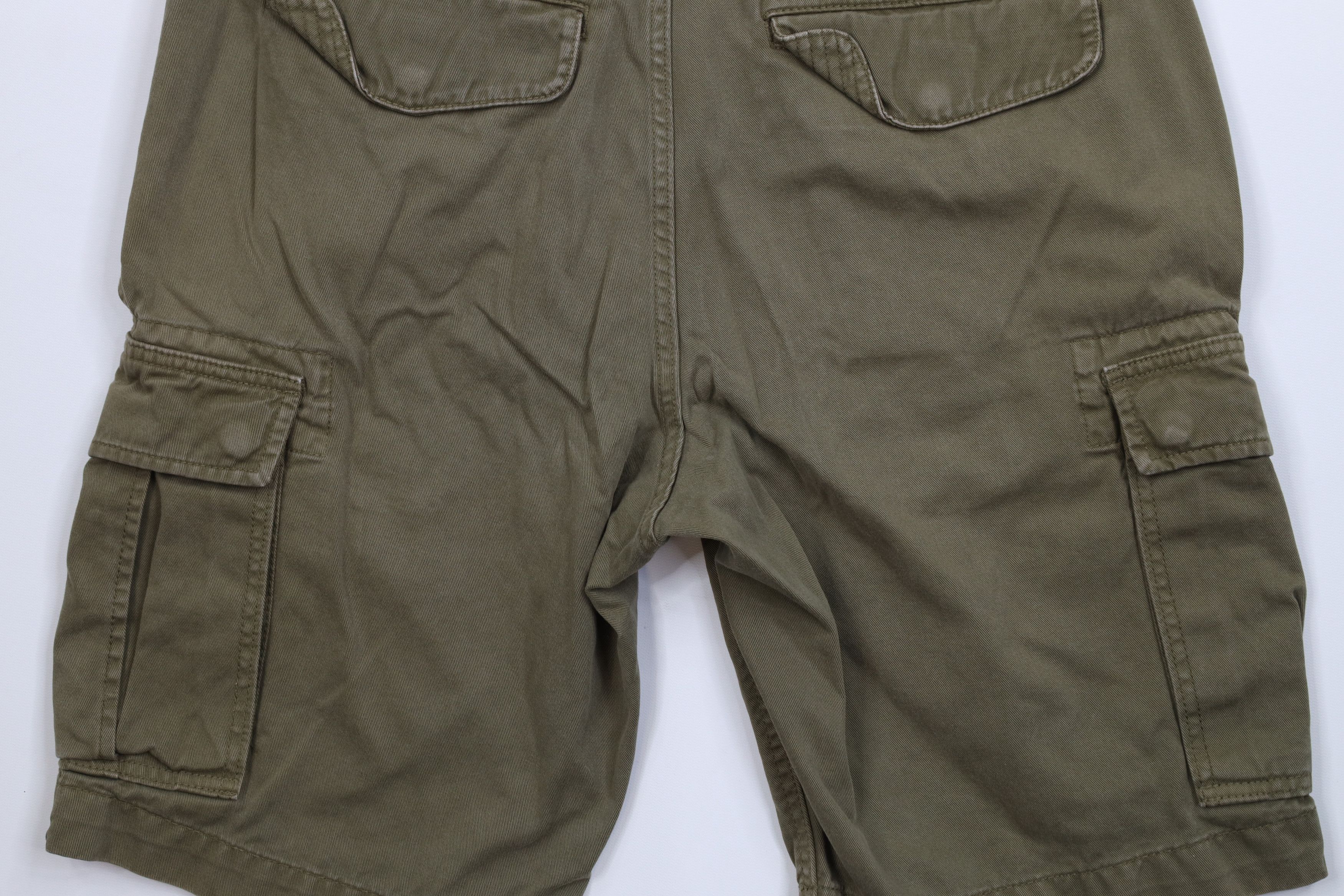 Lands' End Vintage 90s Lands End Heavyweight Cargo Shorts Green Cotton Size US 36 / EU 52 - 12 Thumbnail