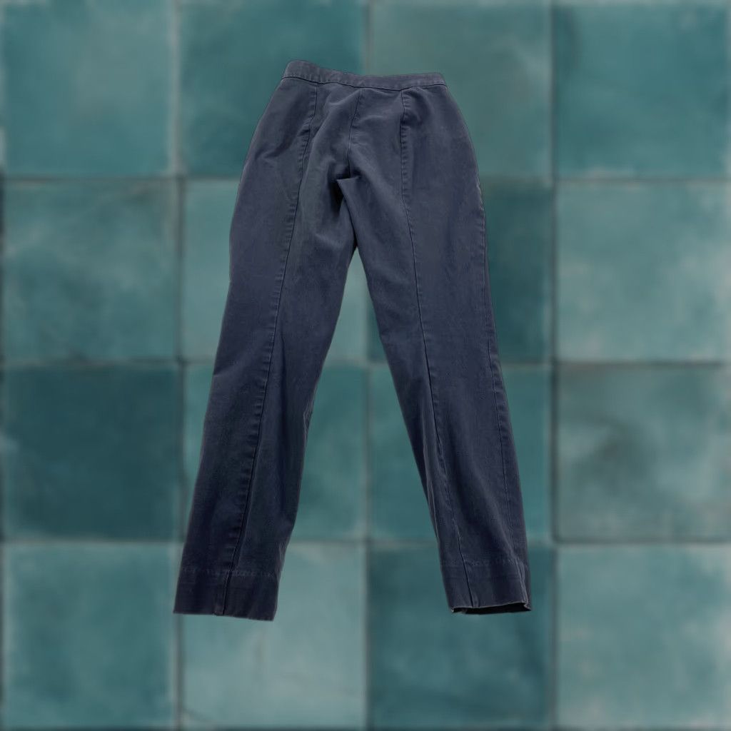 Everlane Everlane Dress Pant Womens 0 Blue Side Zip Skinny Cotton Blend Dress Pants Womens 0 Blue Side Zip Size 25" / US 0 / IT 36 - 1 Thumbnail