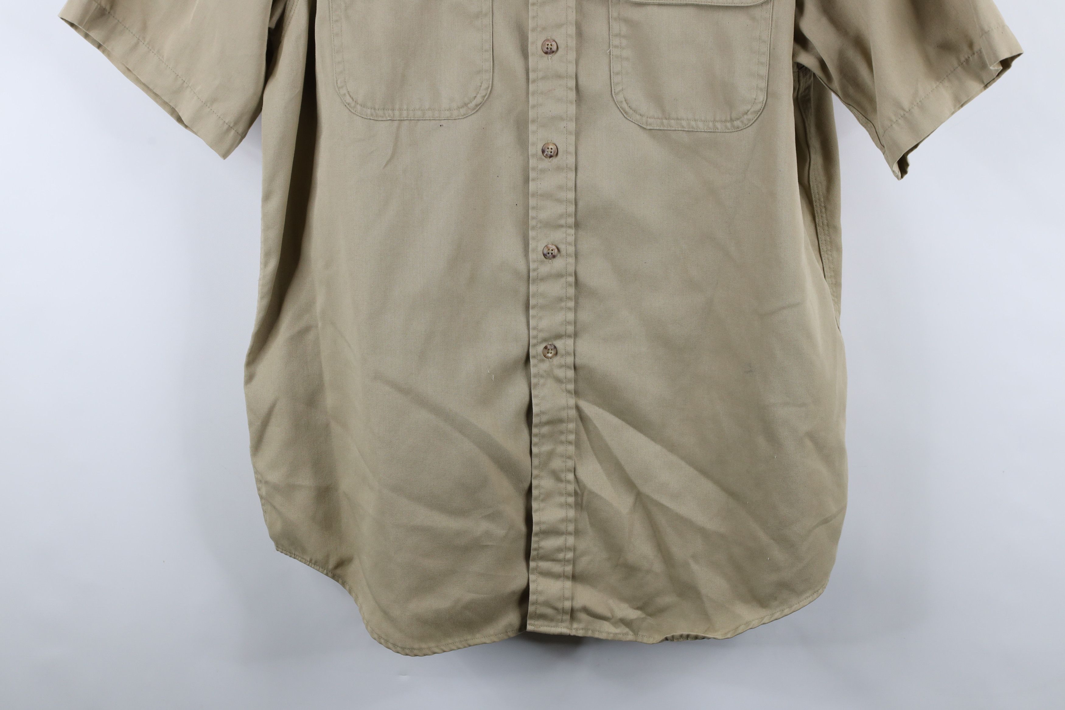 Carhartt × Vintage Vintage 90s Carhartt Out Workwear Mechanic Button Shirt Size US XXL / EU 58 / 5 - 3 Thumbnail