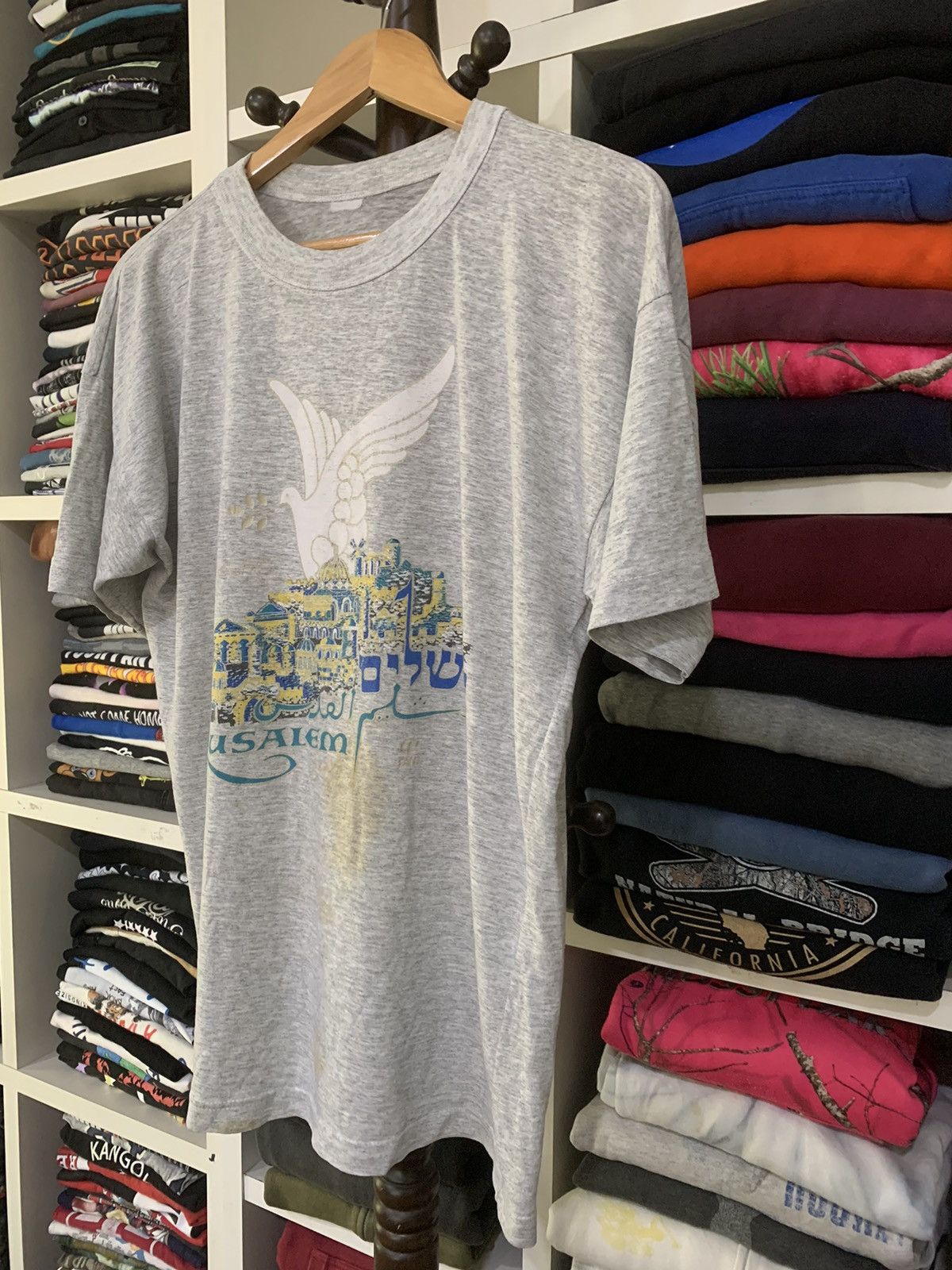 Vintage Vintage Jerusalem Israel Tee Size US L / EU 52-54 / 3 - 3 Thumbnail