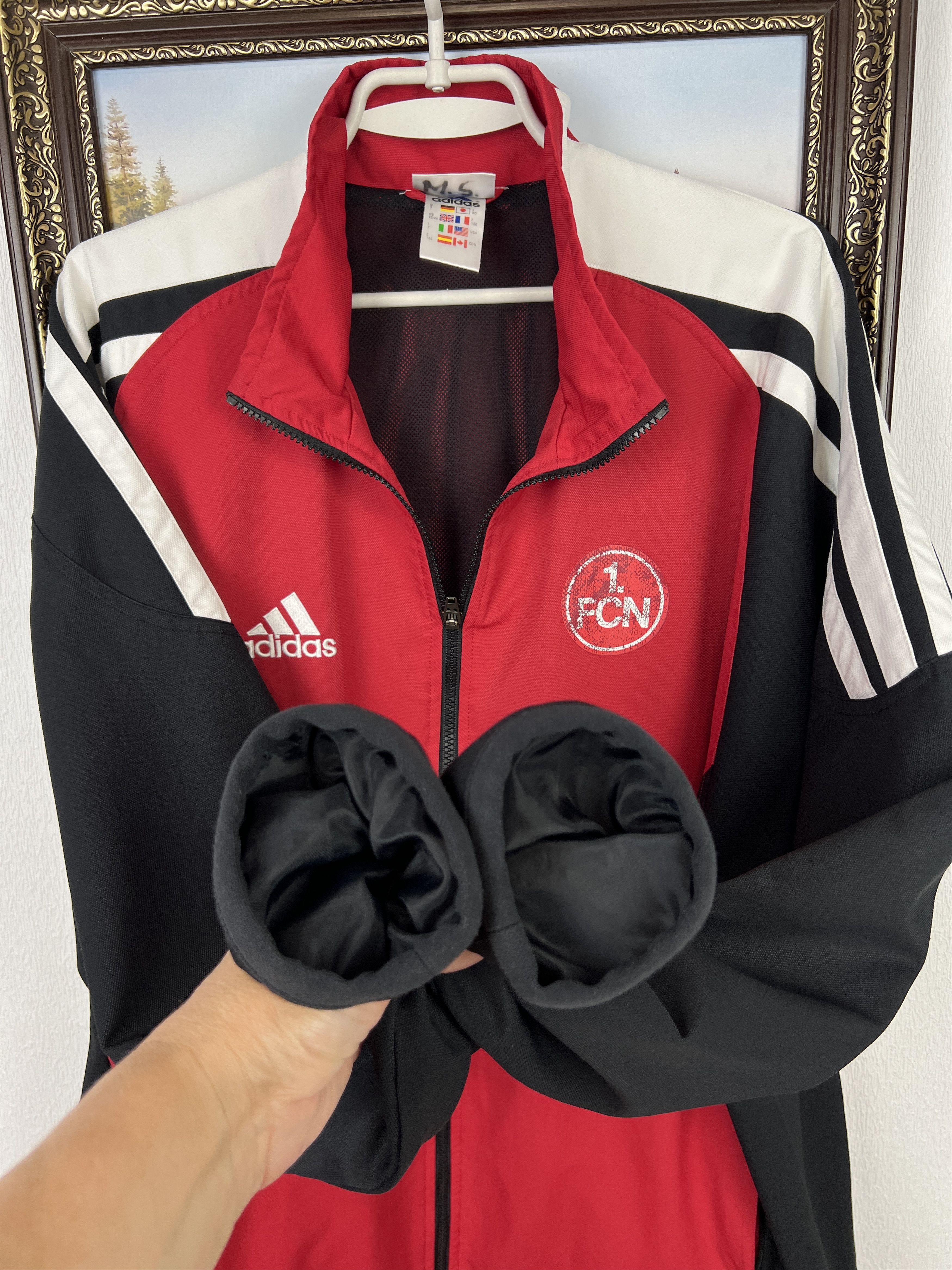 Adidas Vintage 90's Adidas Nurnberg Football Jacket Soccer Size US L / EU 52-54 / 3 - 8 Thumbnail