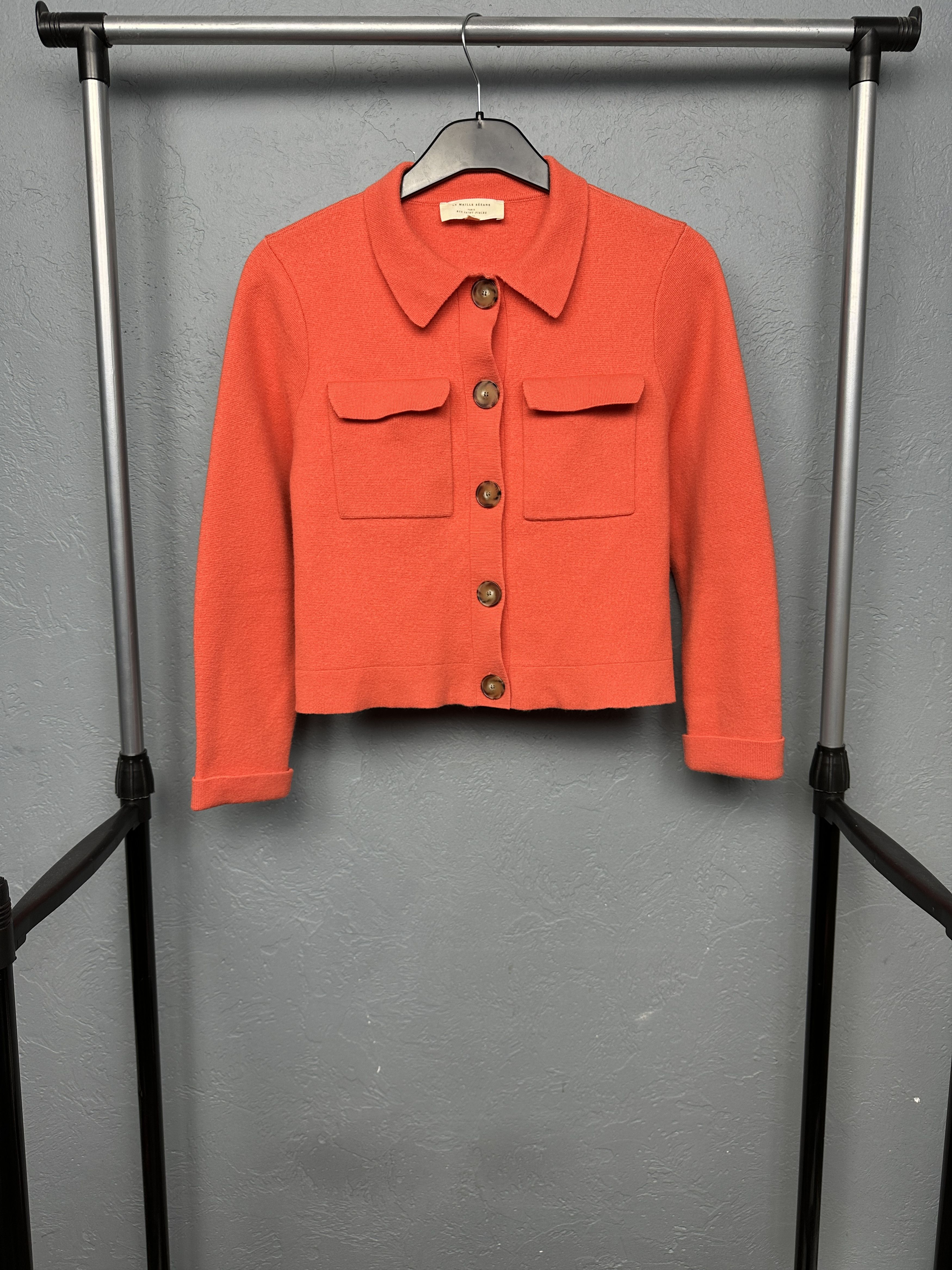 Sezane SEZANE Betty Cardigan 100% Merino Wool Jacket Size S / US 4 / IT 40 - 1 Thumbnail