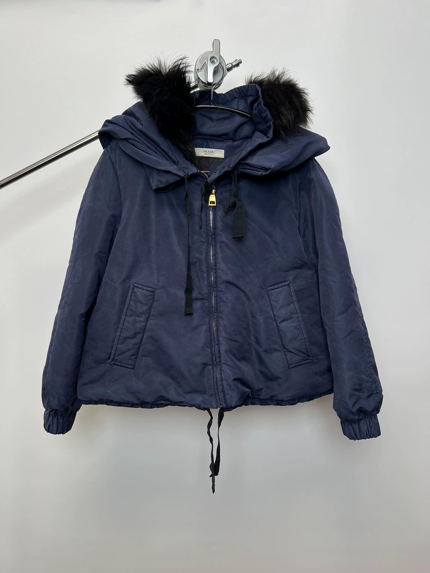 Prada Prada Vtg 00s Fur Collar Short Wide Kris Wu Puffer Size XS / US 0-2 / IT 36-38 - 1 Thumbnail