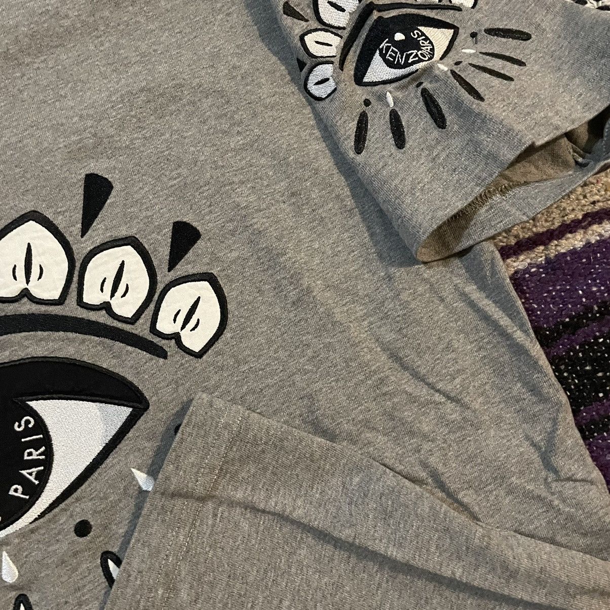 Kenzo Kenzo Paris Eye T-Shirt Gray Size L Size US L / EU 52-54 / 3 - 5 Thumbnail