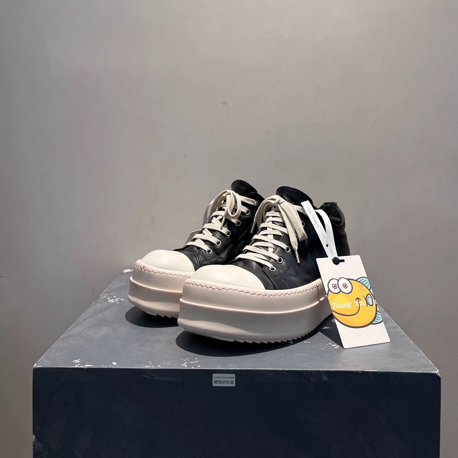 Rick Owens Rick Owens Thick-Soled Leather Sneakers Size US 10 / EU 43 - 1 Thumbnail