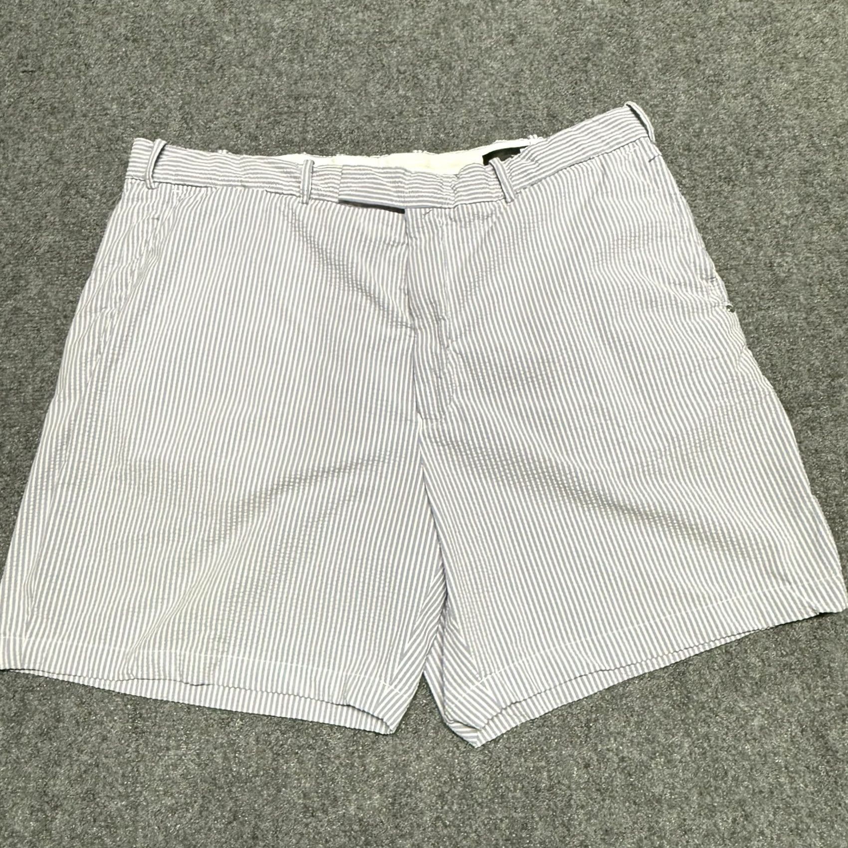 RLX Ralph Lauren VINTAGE RLX Ralph Lauren Shorts 40 Blue White Striped Seersucker Golf Stretch Preppy Size US 40 / EU 56 - 2 Thumbnail
