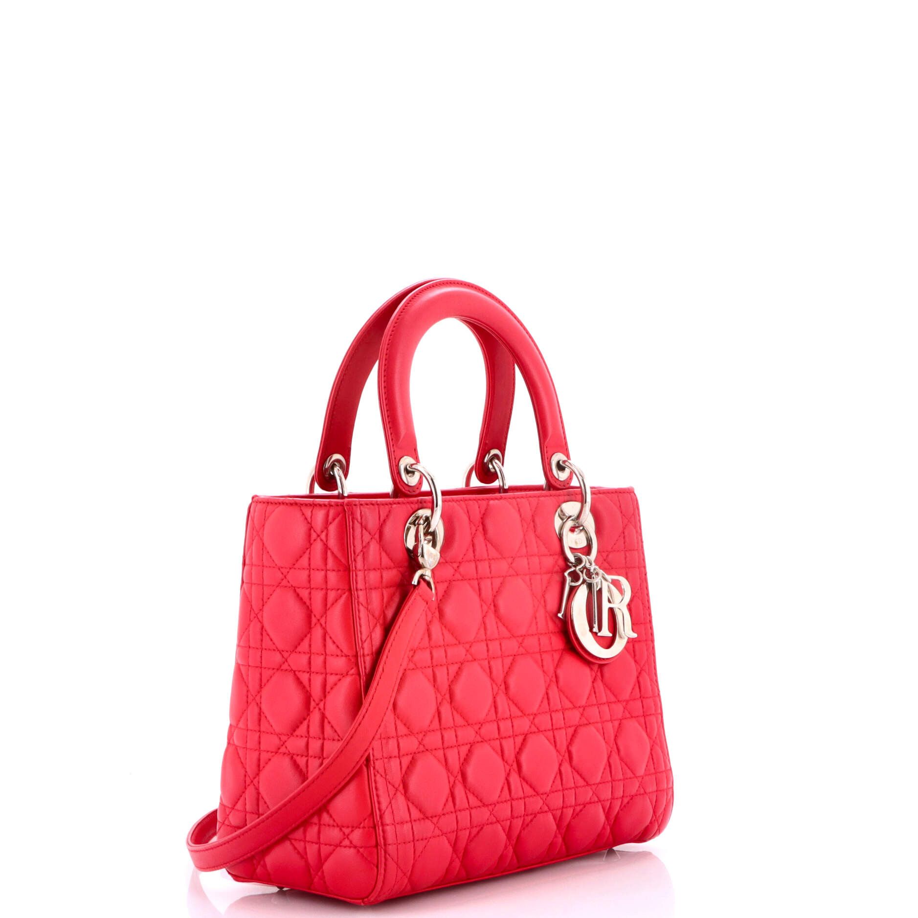 Lady Dior Bag Cannage Quilt Lambskin Medium