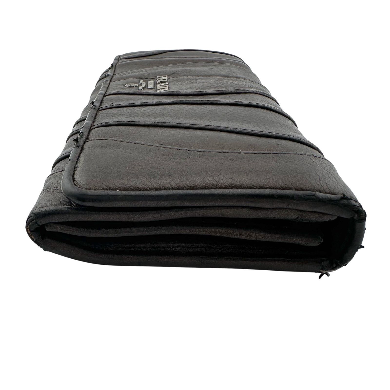 Prada Prada Metallic Brown Wave Leather Flap Continental Wallet Size ONE SIZE - 16 Thumbnail