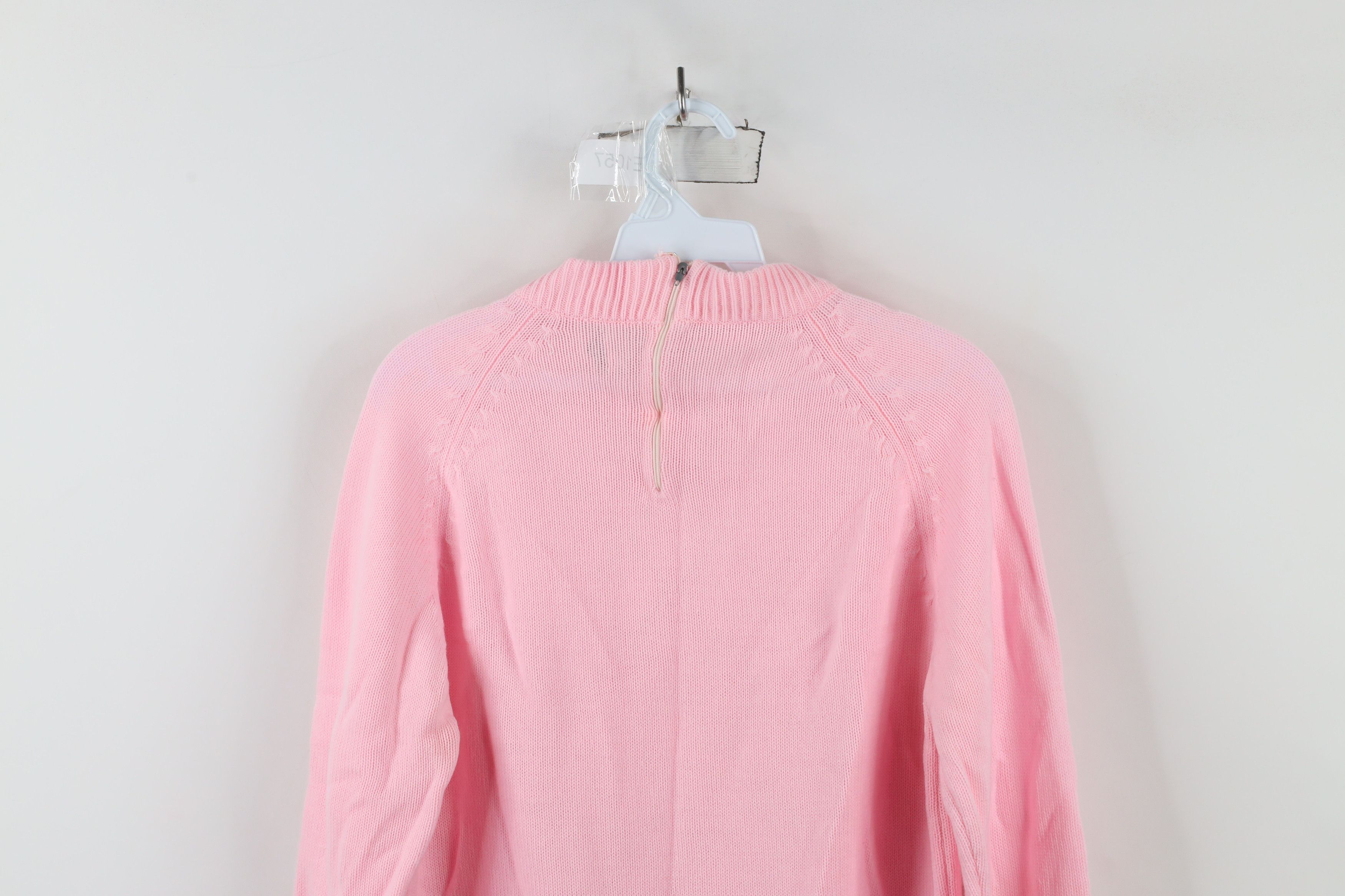 Vintage Vintage 70s Streetwear Ribbed Knit Back Zip Sweater Pink Size S / US 4 / IT 40 - 13 Thumbnail