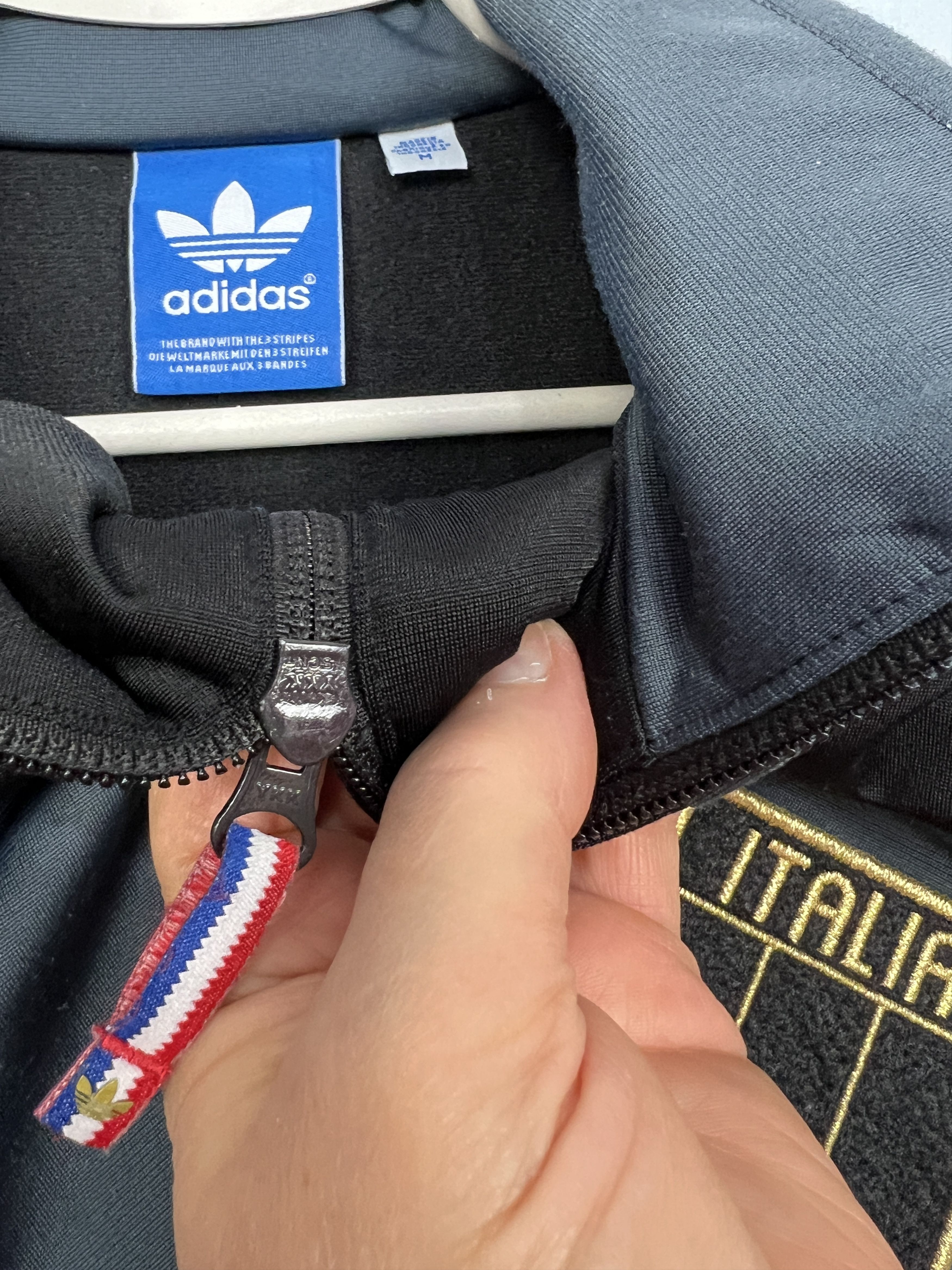 Adidas Originals Italy Football Jacket Soccer Track Top #7 Zip Size US M / EU 48-50 / 2 - 5 Thumbnail