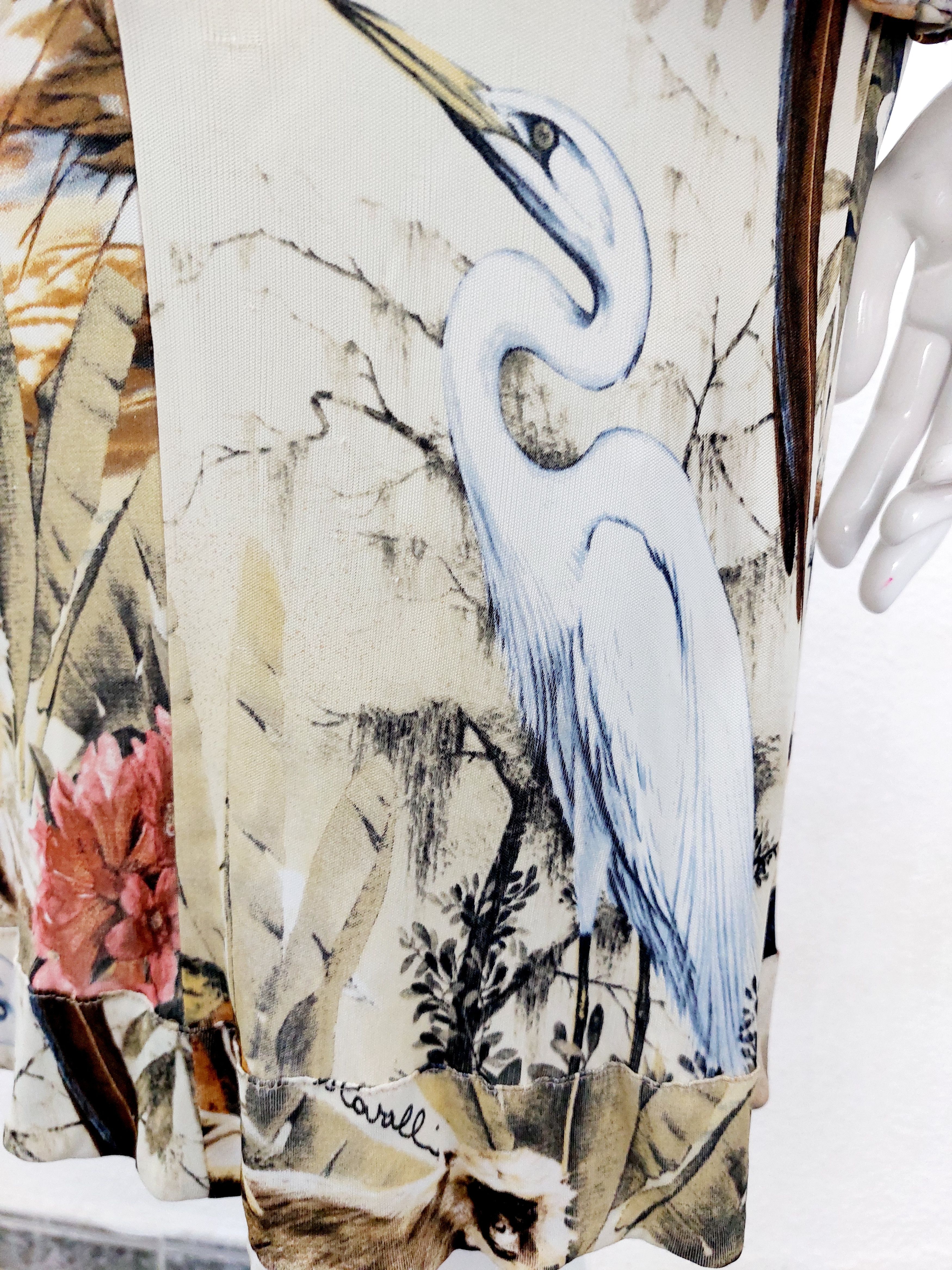 Roberto Cavalli Roberto Cavalli Tropical Flamingo Beaded Jungle Dress Size M / US 6-8 / IT 42-44 - 15 Thumbnail