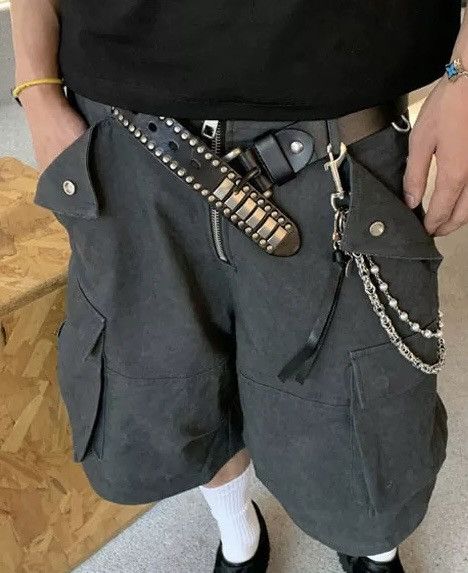 Japanese Brand × Vintage Outdoor retro fashion studded leather buckle belt Size ONE SIZE - 3 Thumbnail