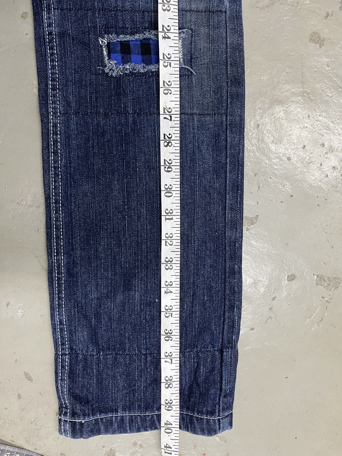 Number (N)ine 90's Batsu Distressed Punk Kurt Cobain Style Patchwork Jeans Size US 28 / EU 44 - 9 Thumbnail