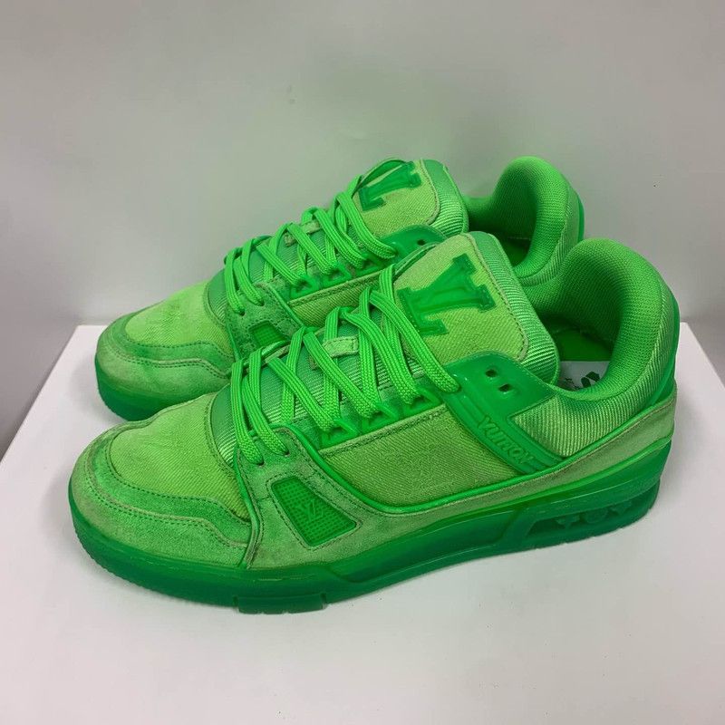Louis Vuitton Louis Vuitton Trainer Low-Top Sneakers in Green 0079 Size US 7.5 / EU 40-41 - 1 Thumbnail