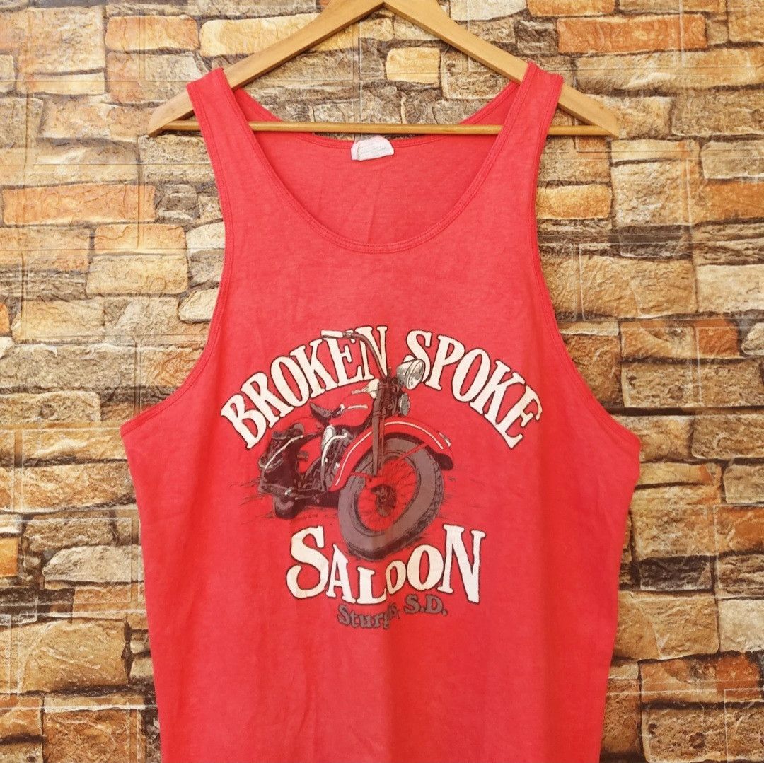 GOREWEAR × Vintage Vtg 90s Sturgis Broken Spoke Saloon Tanktop Size US L / EU 52-54 / 3 - 3 Thumbnail