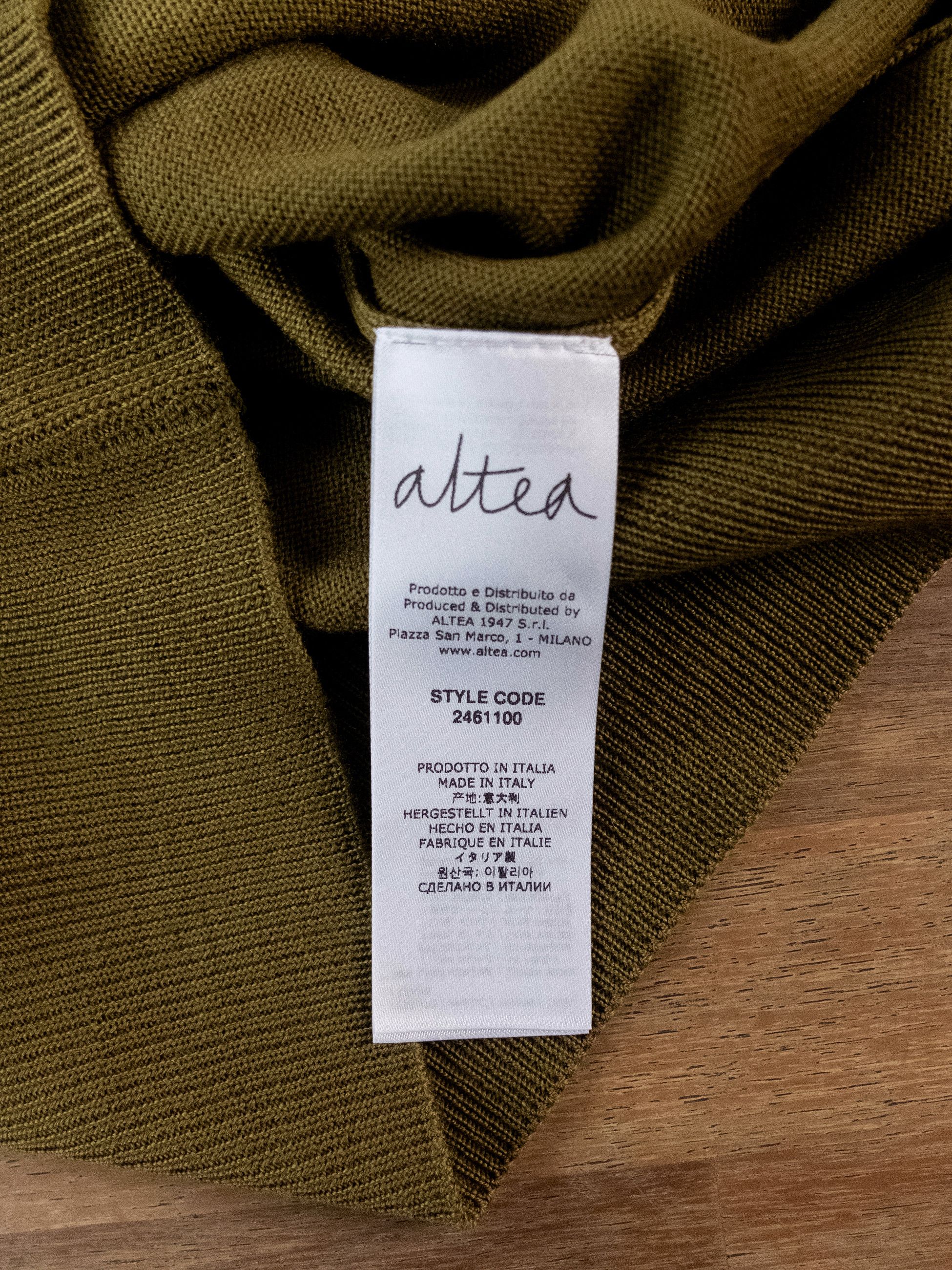 Altea ALTEA olive green crewneck wool sweater Small Size US S / EU 44-46 / 1 - 5 Thumbnail