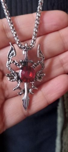 Vintage Dragon Water Diamond Necklace Size ONE SIZE - 2 Thumbnail