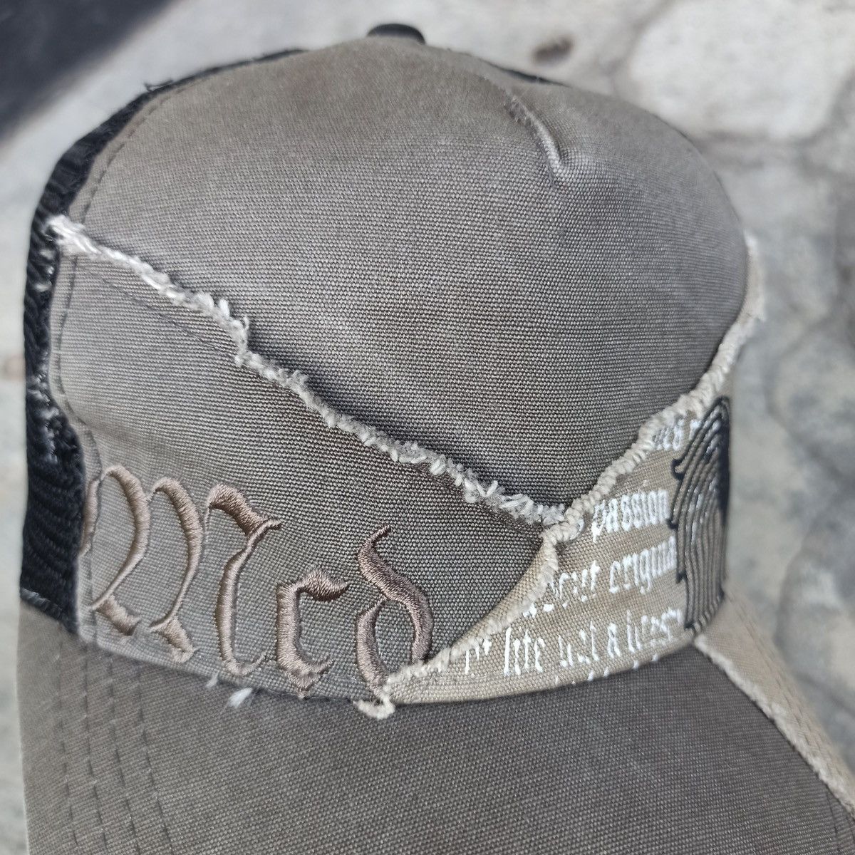14th Addiction SICK,, patchwork and distressed trucker hat Size ONE SIZE - 12 Thumbnail