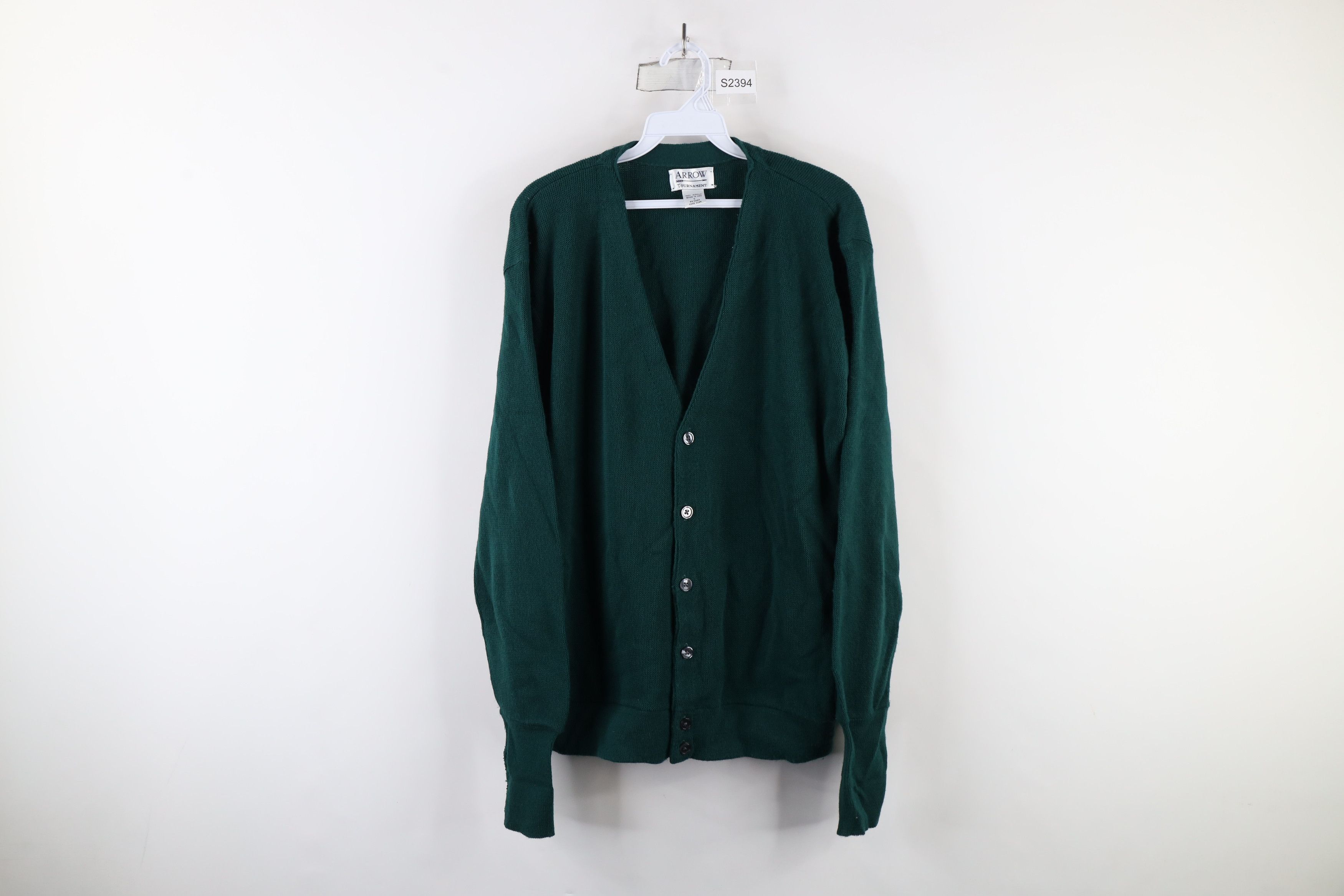 Vintage Vintage 90s Streetwear Knit Cardigan Sweater Green USA Size US L / EU 52-54 / 3 - 1 Thumbnail