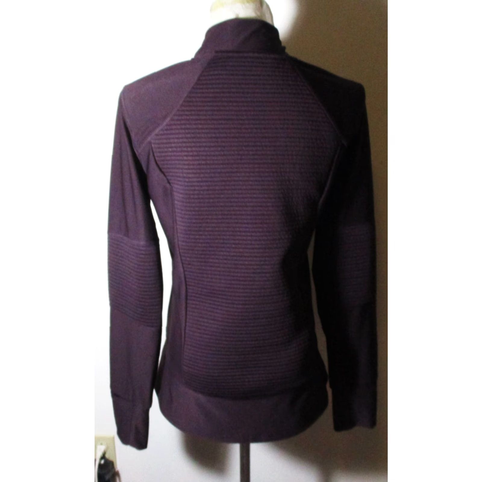 Vintage MONDETTA Burgundy Full Zip Compression Jacket Women's M/L Sized Jacket Long Sleeve Mens? Women Size M / US 6-8 / IT 42-44 - 5 Thumbnail